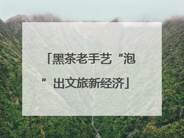 黑茶老手艺“泡”出文旅新经济