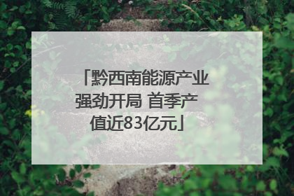 黔西南能源产业强劲开局 首季产值近83亿元