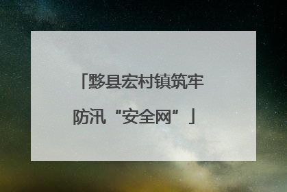黟县宏村镇筑牢防汛“安全网”