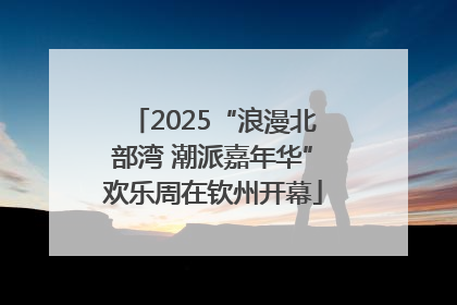 2025“浪漫北部湾 潮派嘉年华”欢乐周在钦州开幕