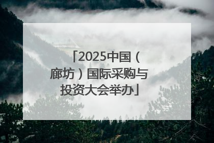 2025中国（廊坊）国际采购与投资大会举办