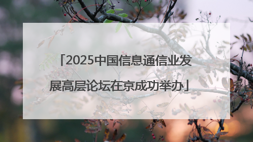 2025中国信息通信业发展高层论坛在京成功举办