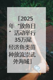 2025年“放鱼日”活动举行 35万尾经济鱼类苗种放流崇武外海域