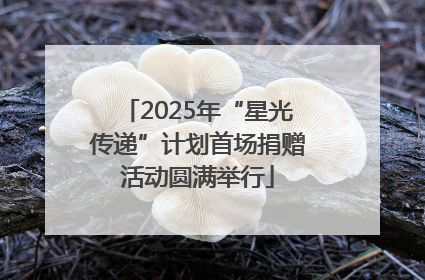 2025年“星光传递”计划首场捐赠活动圆满举行