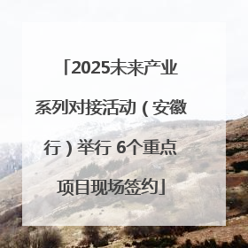 2025未来产业系列对接活动（安徽行）举行 6个重点项目现场签约