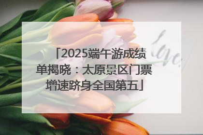 2025端午游成绩单揭晓：太原景区门票增速跻身全国第五