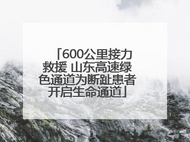 600公里接力救援 山东高速绿色通道为断趾患者开启生命通道