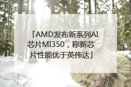 AMD发布新系列AI芯片MI350，称新芯片性能优于英伟达